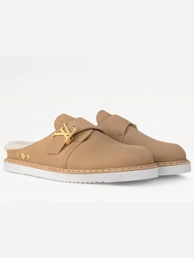 1ADDWZ LV Easy Mule Shearling Sandals