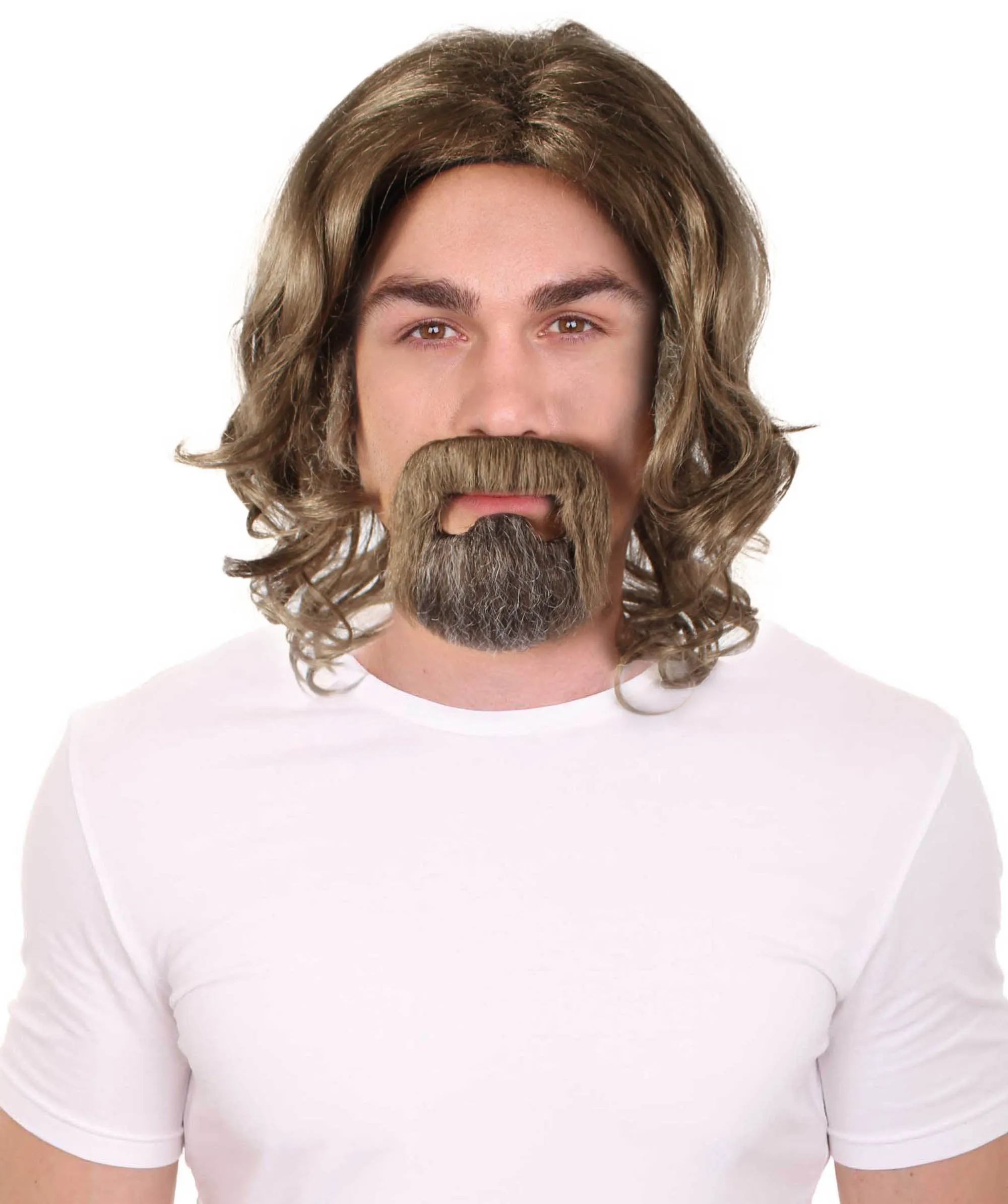 Adult Men's The Dude Big Lebowski Wig & Beard Kit | Multiple Color Options