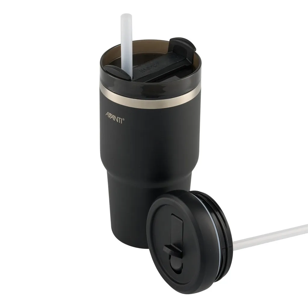 Avanti HydroQuench Smoothie Tumbler with Two Lids 550ml - Black