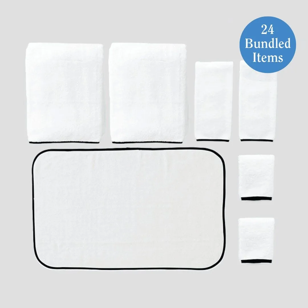 Bath Sheet Linen Closet Bundle (24 pieces)