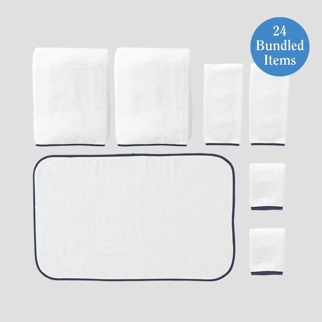 Bath Sheet Linen Closet Bundle (24 pieces)