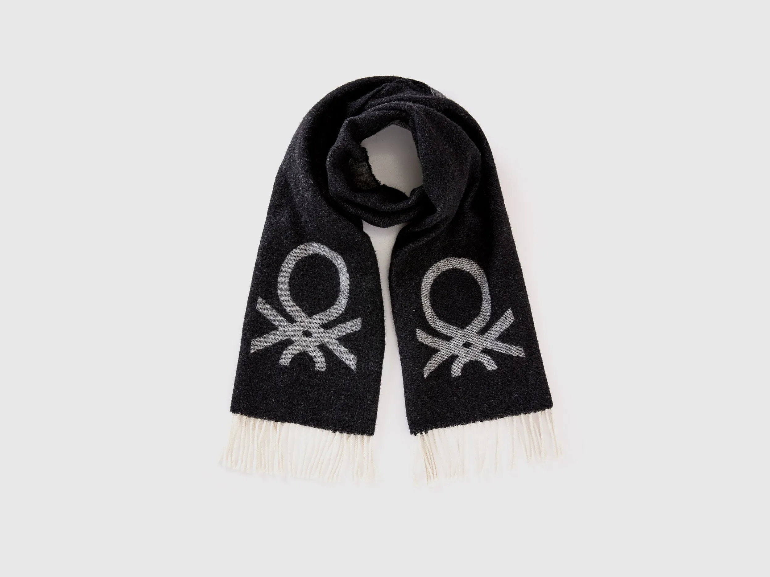 Brand Logo Black Scarf