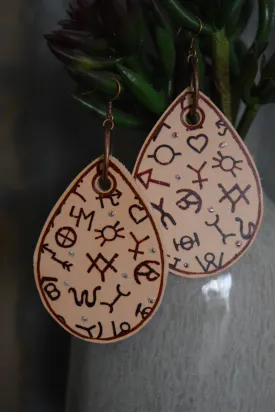 Brand Teardrop Earrings