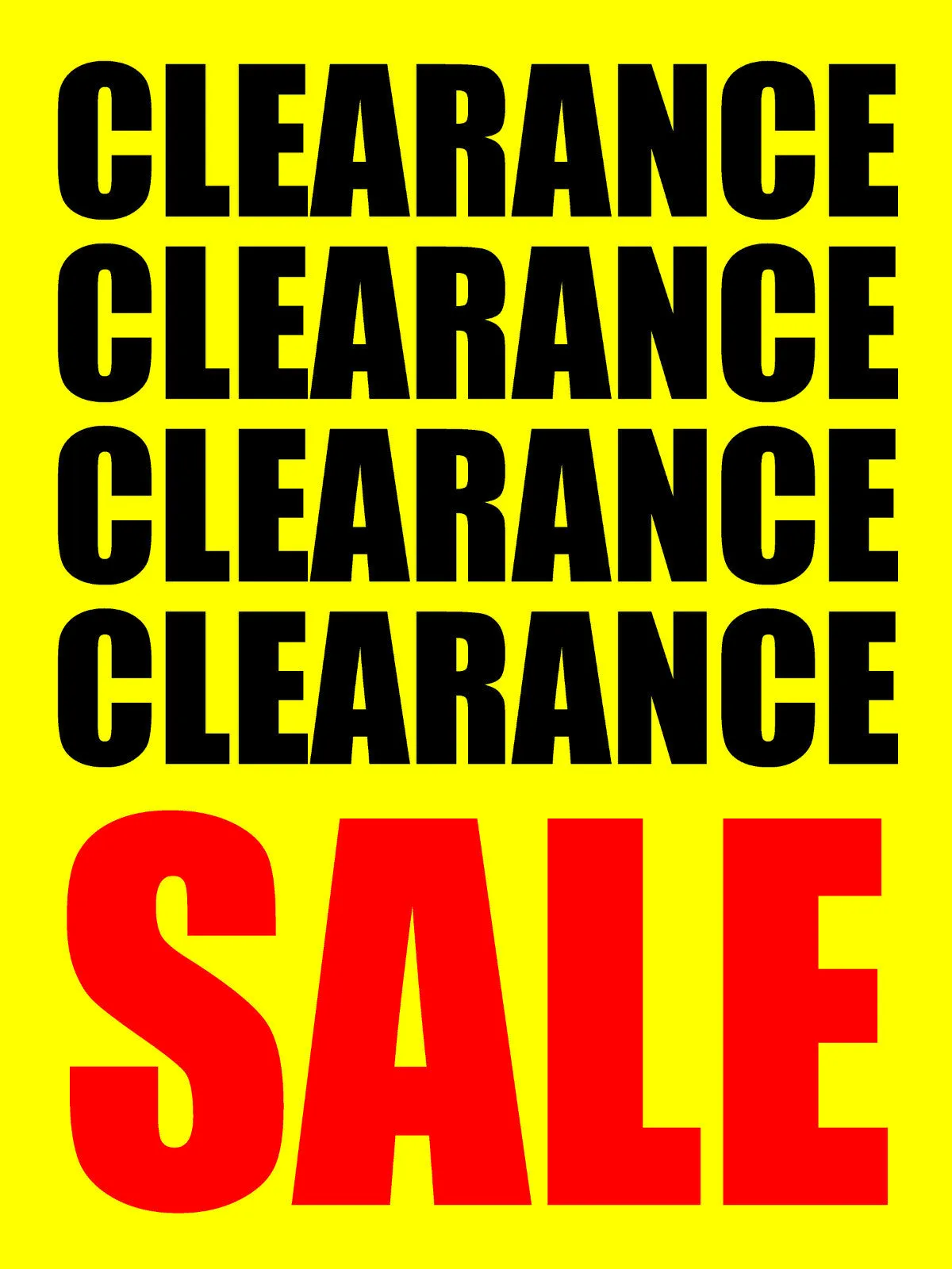 Clearance Sale 18"x24" Business Store Retail Signs