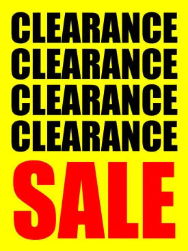 Clearance Sale 18"x24" Business Store Retail Signs