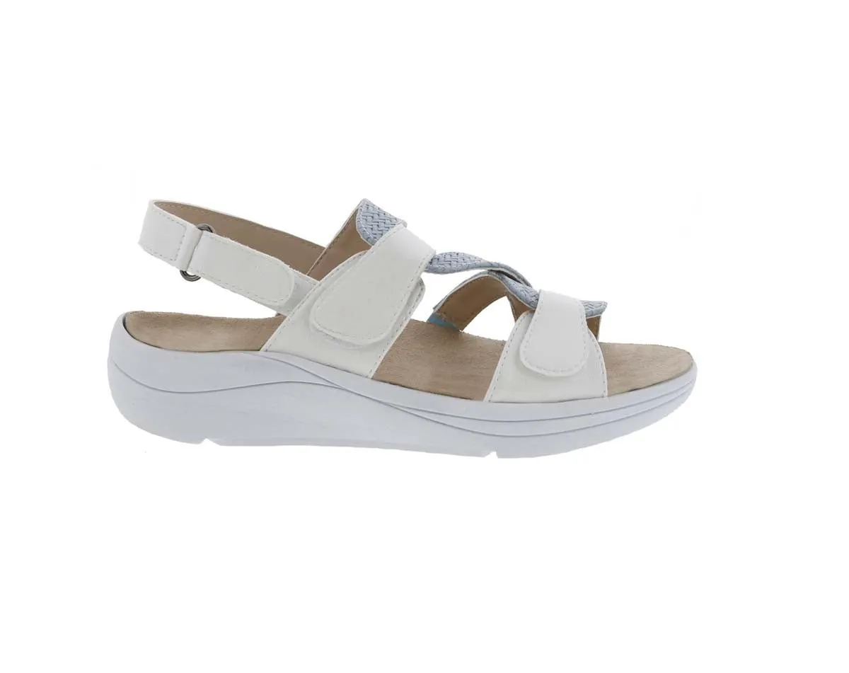 Drew Serenity Women Sandal In White/blue Combo