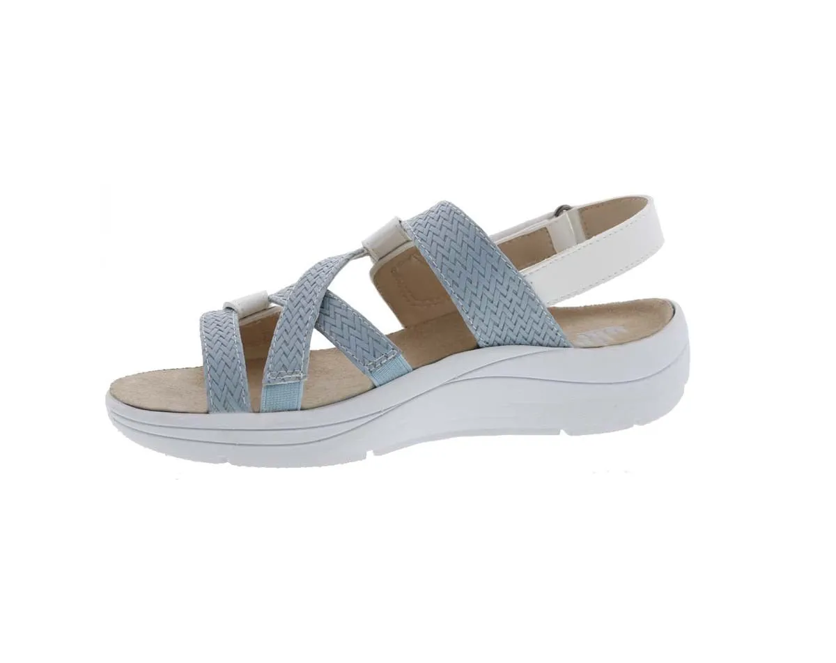 Drew Serenity Women Sandal In White/blue Combo