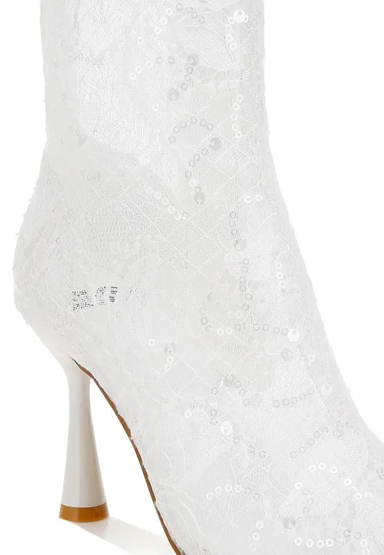 EM Sequin Lace Boots