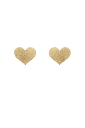Flash Heart Pasties • Gold