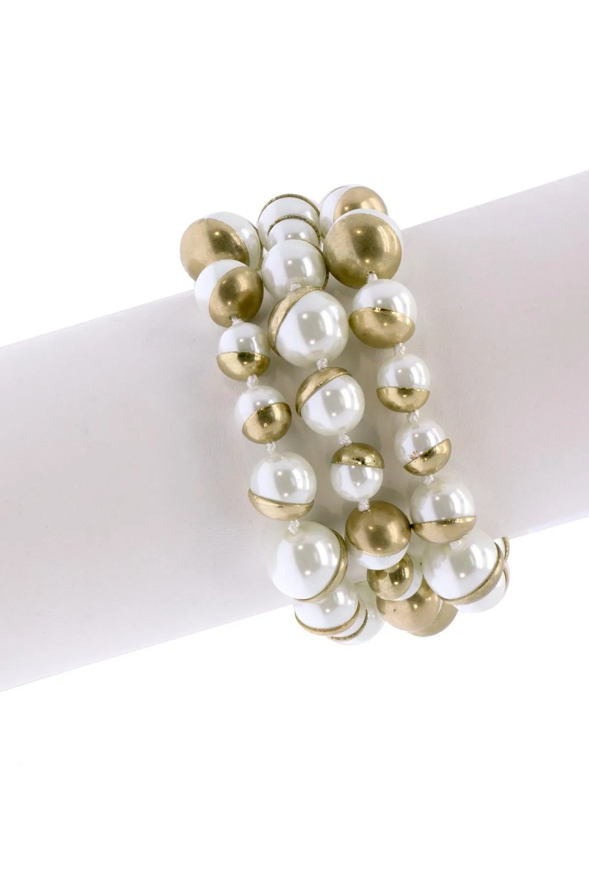 Half Moon Pearl Statement Bracelet
