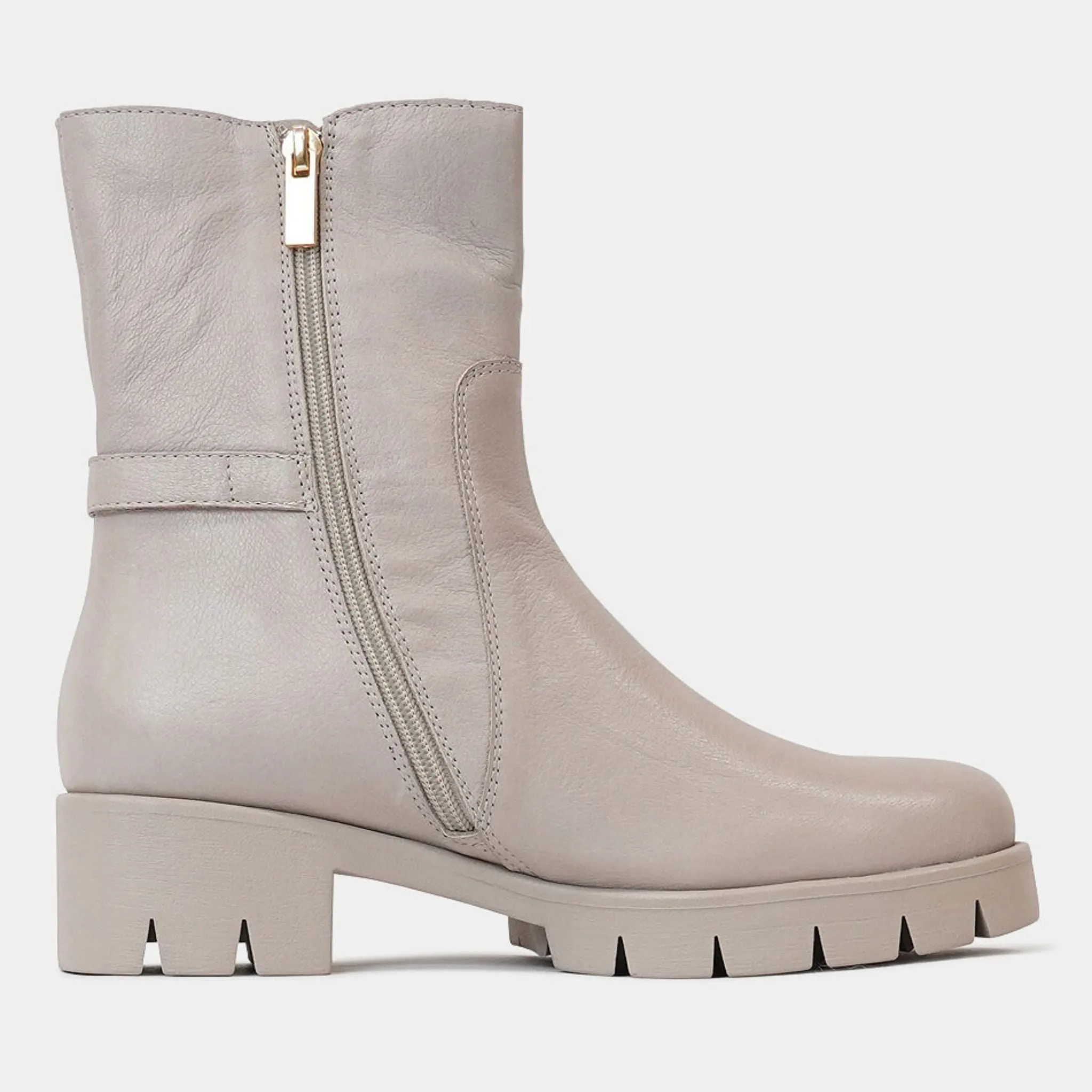 Harita Smoke Leather Boots