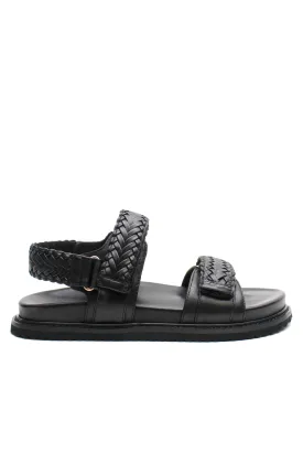 Isla Braided Sandal Black