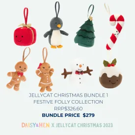 JELLYCAT  Christmas Festive Folly Bundle
