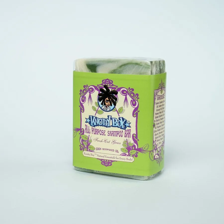 Knotty Boy All Purpose Shampoo Bar - Fresh Cut Grass 4oz Bar
