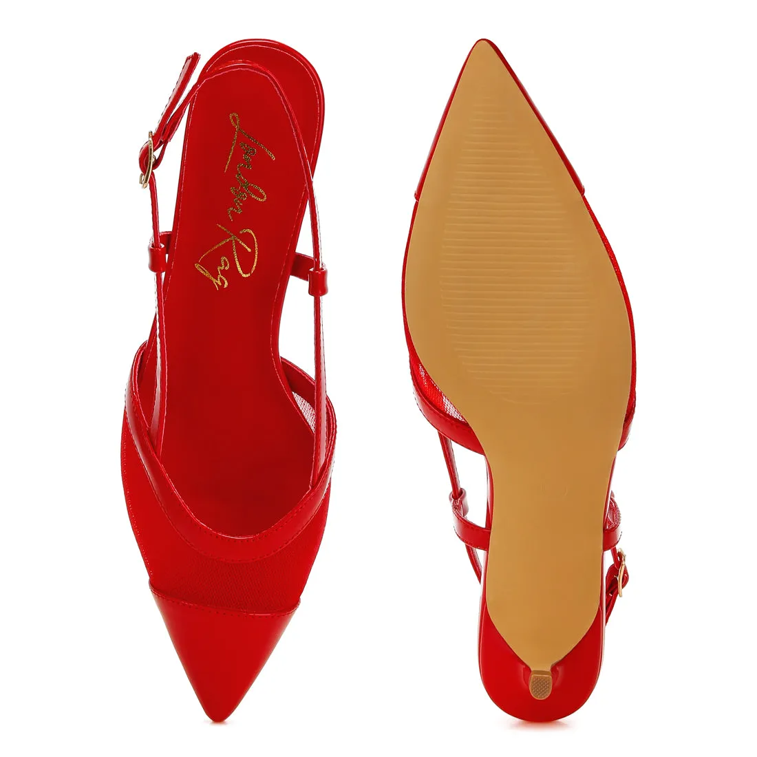 Mesh Slingback Sandals