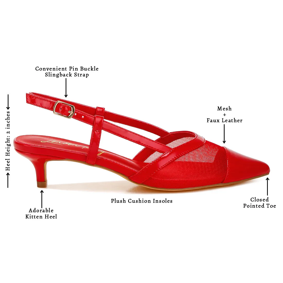 Mesh Slingback Sandals
