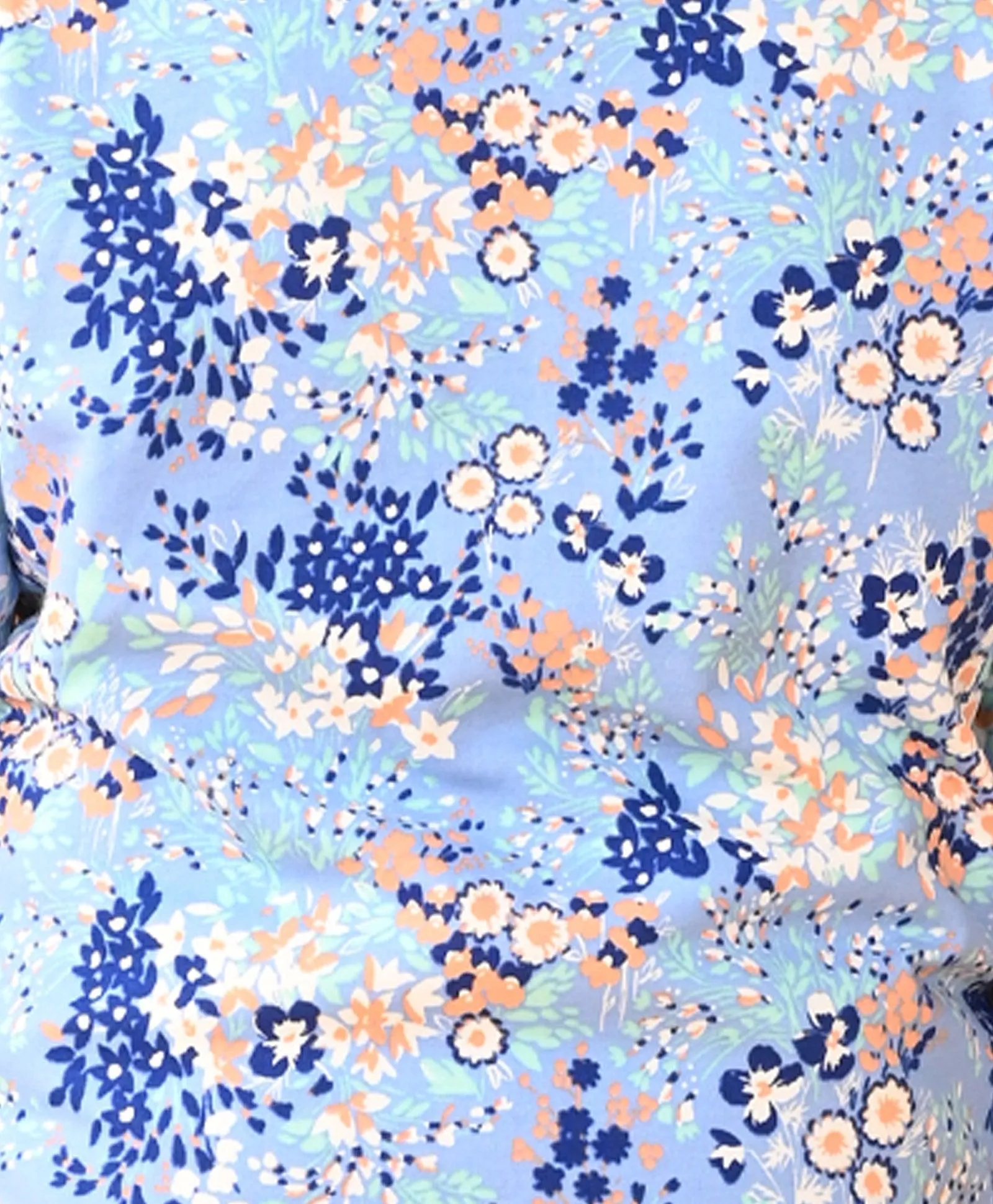 PRETTY BLUE FLOWERS FLEECE JOGGER D - BLUE