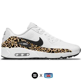 "Cheetah" Nike Air Max 90 G Golf Shoes by Stadium Custom Kicks