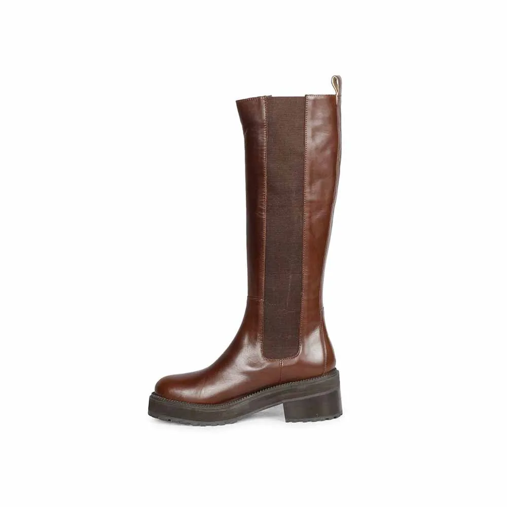 Saint G Solid Brown Leather Handcrafted Boots