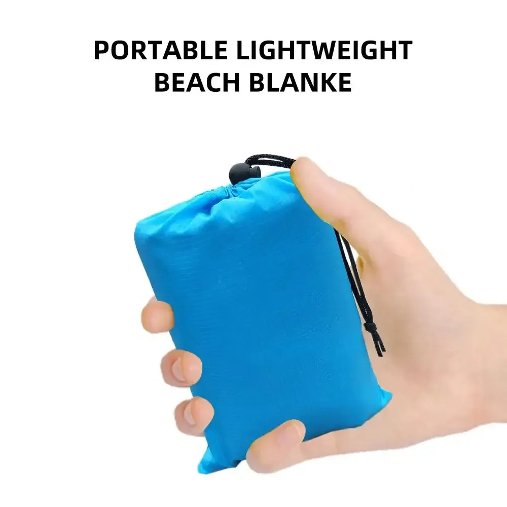 Waterproof Pocket Beach Blanket - 2x2.1m, Folding, Lightweight, Camping Mat