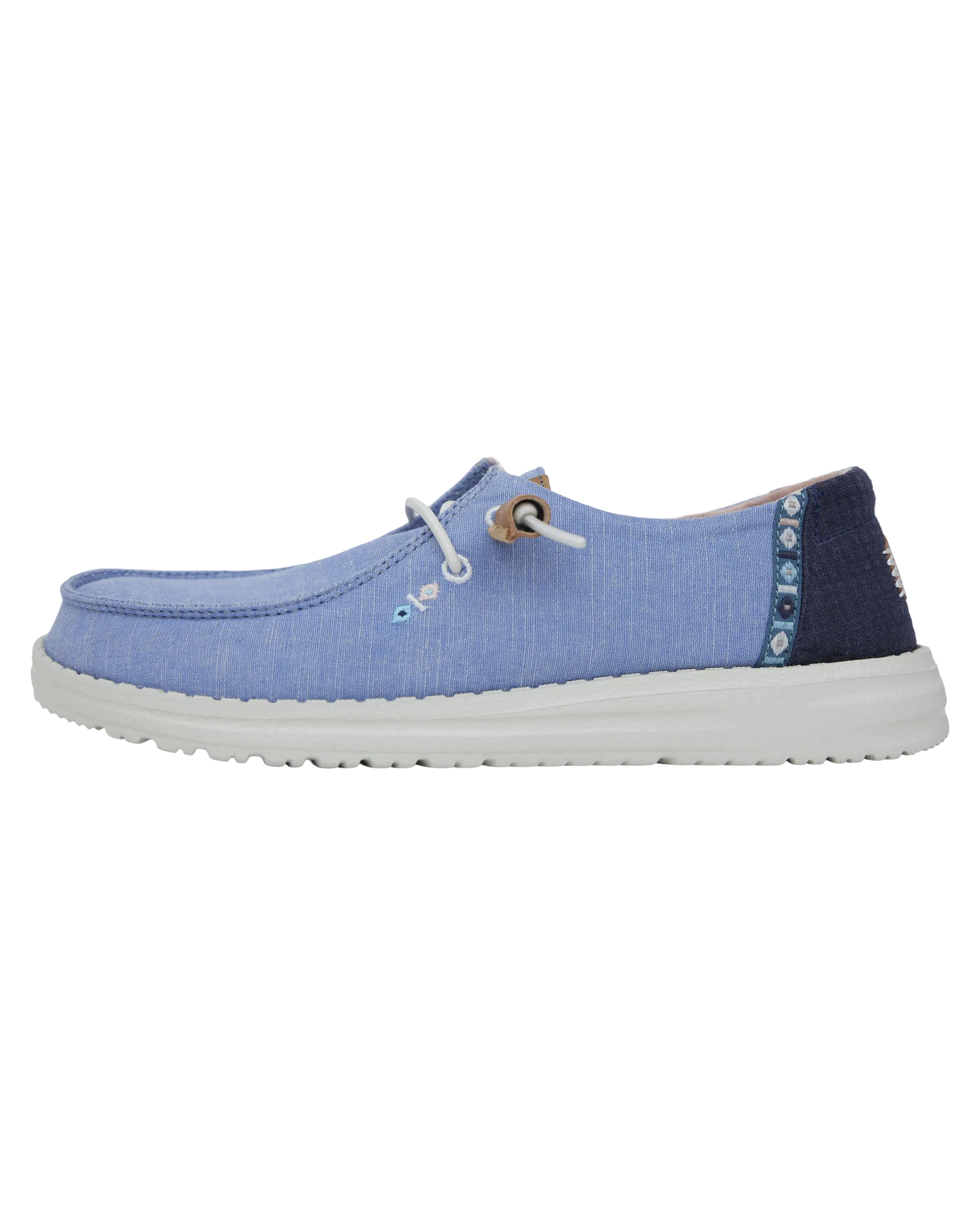 Wendy Chambray Boho Shoes in Blue
