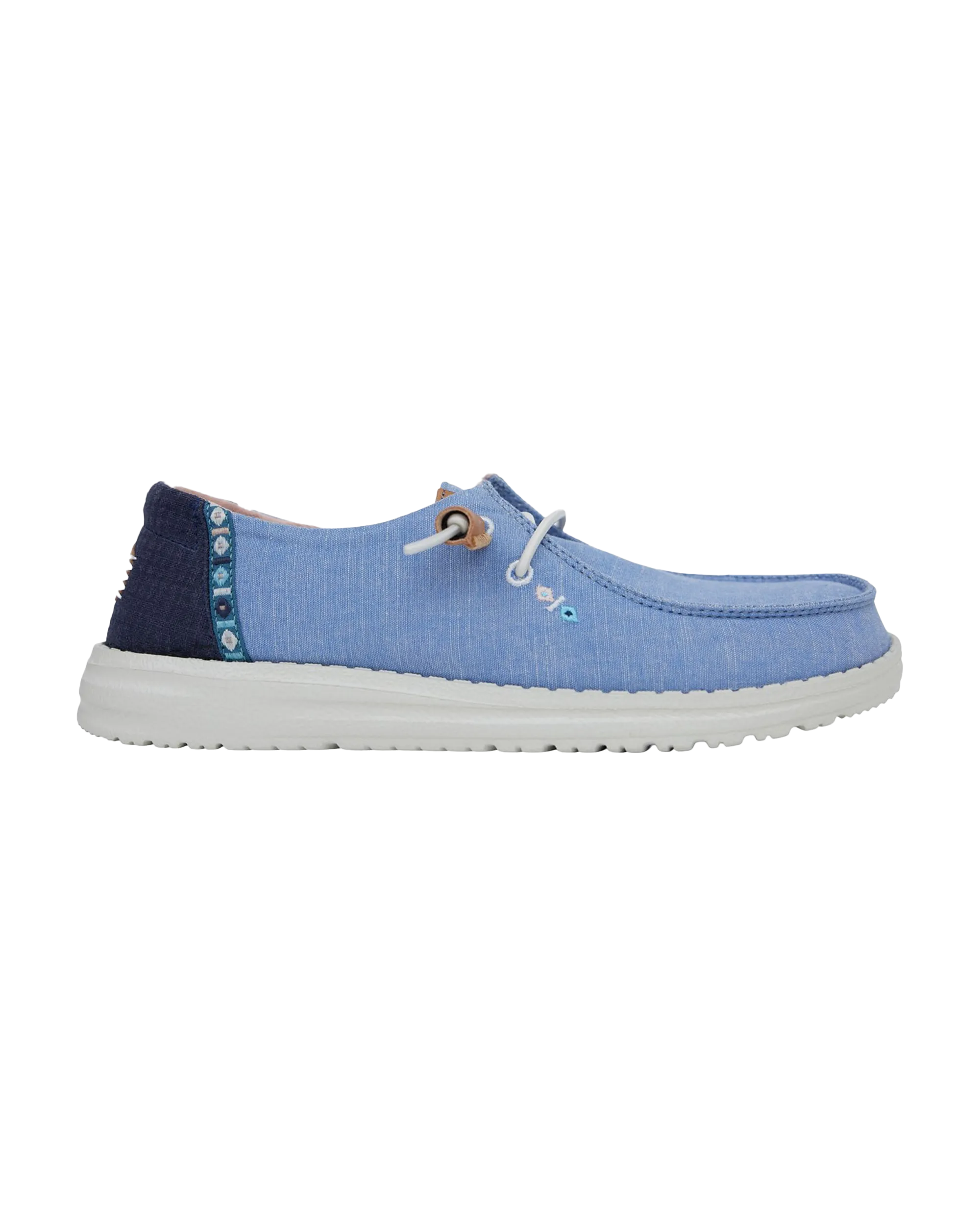 Wendy Chambray Boho Shoes in Blue